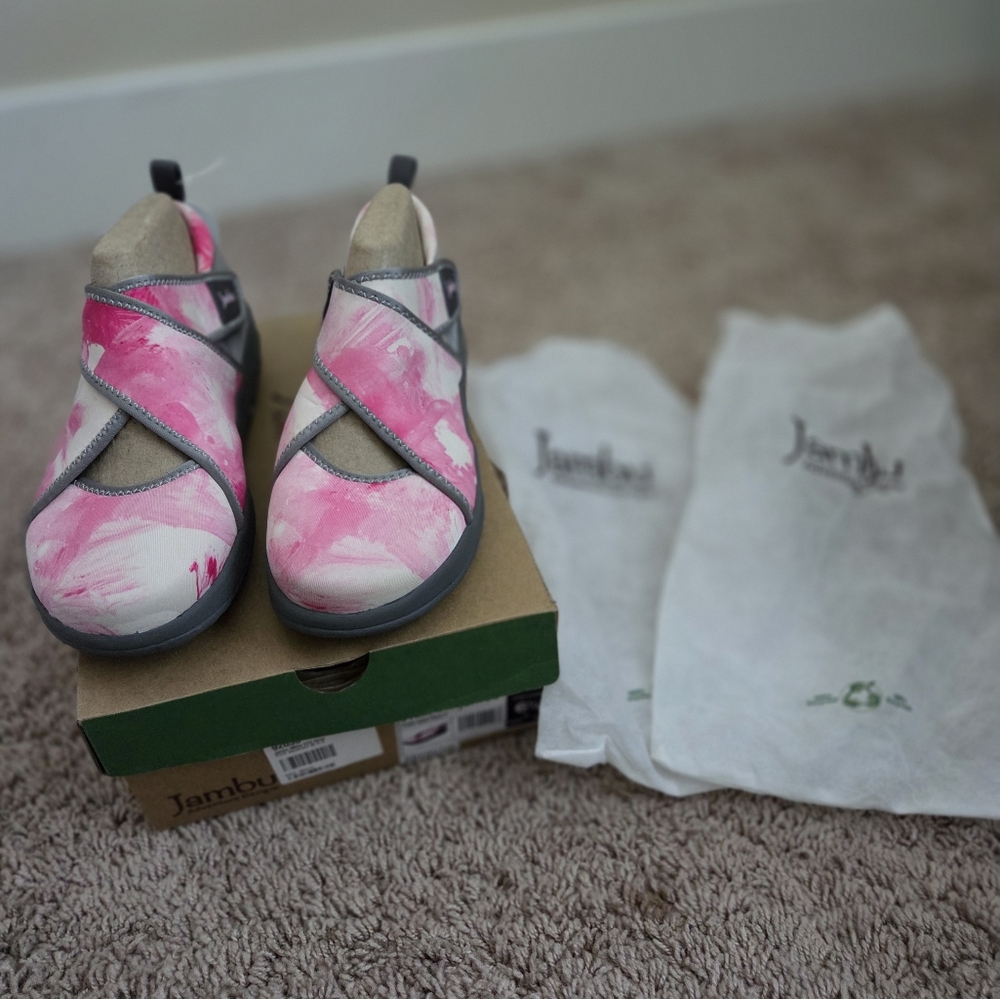 NIB Jambu Millie Vegan Womens Comfort Rocker Bottom Eco-Friendly Stretchable